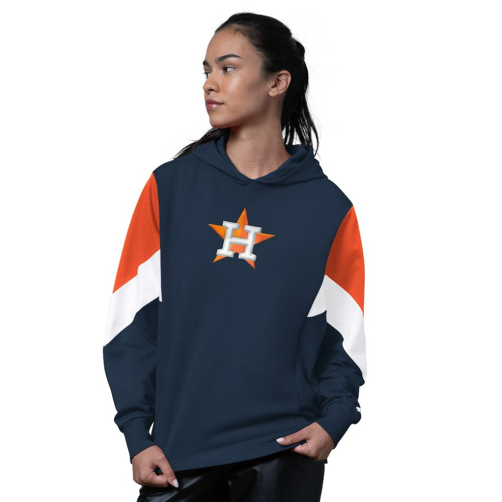 Houston Astros Starter Women's Scrimmage Pullover Hoodie - Navy Hoodies
