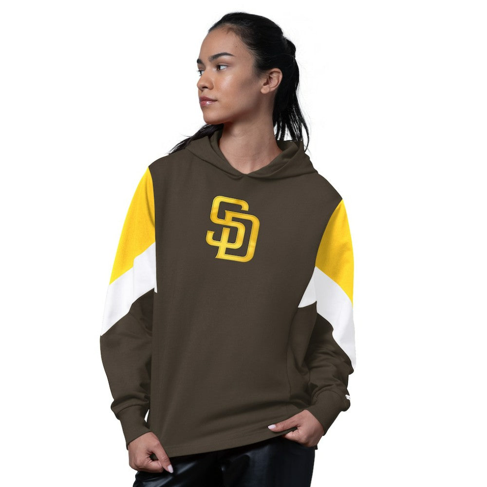 San Diego Padres Starter Women's Scrimmage Pullover Hoodie - Brown Hoodies