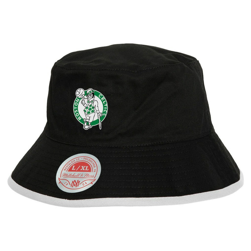 Boston Celtics Flip It Reversible Bucket Hat Black - Mitchell & Ness