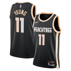 Trae Young Atlanta Hawks Unisex 2025/26 Swingman Jersey Black City Edition - Nike