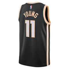 Trae Young Atlanta Hawks Unisex 2025/26 Swingman Jersey Black City Edition - Nike