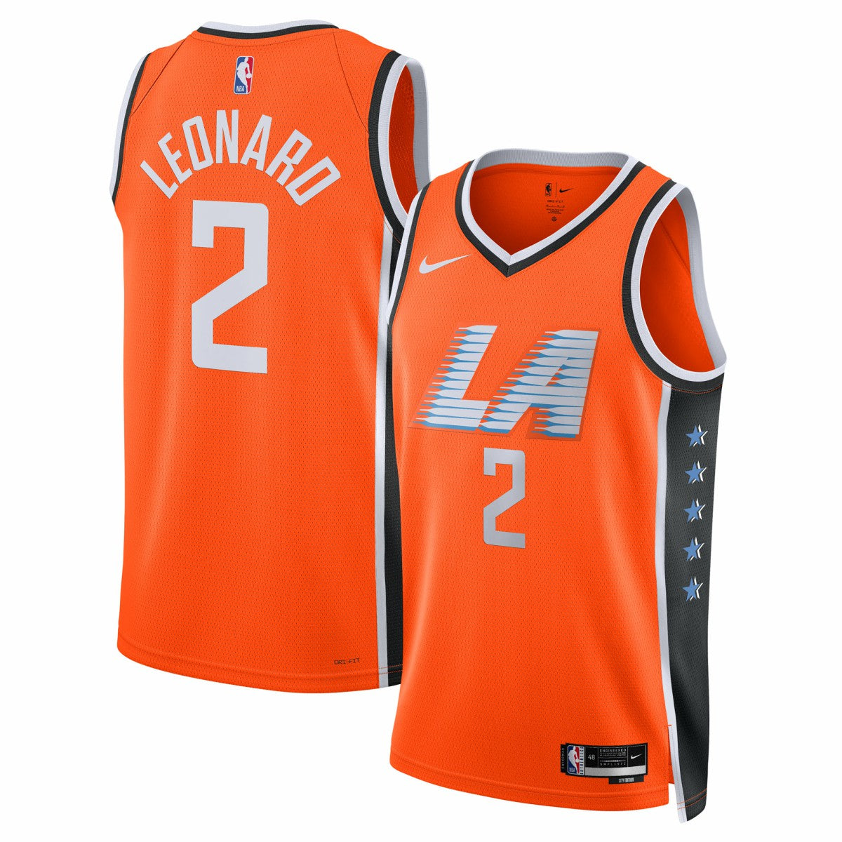 Kawhi Leonard LA Clippers Unisex 2025/26 Swingman Jersey Orange City Edition - Nike