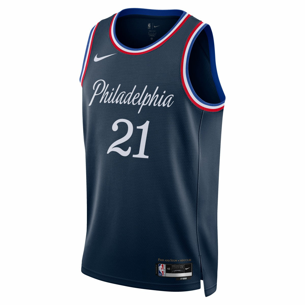 Joel Embiid Philadelphia 76ers Unisex 2025/26 Swingman Jersey Navy City Edition - Nike