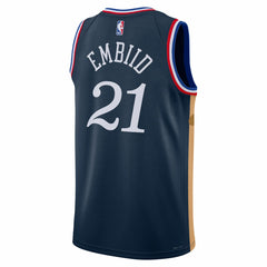 Joel Embiid Philadelphia 76ers Unisex 2025/26 Swingman Jersey Navy City Edition - Nike