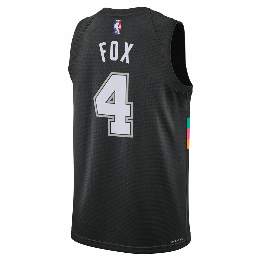 De'Aaron Fox San Antonio Spurs Unisex 2025/26 Swingman Jersey Black City Edition - Nike