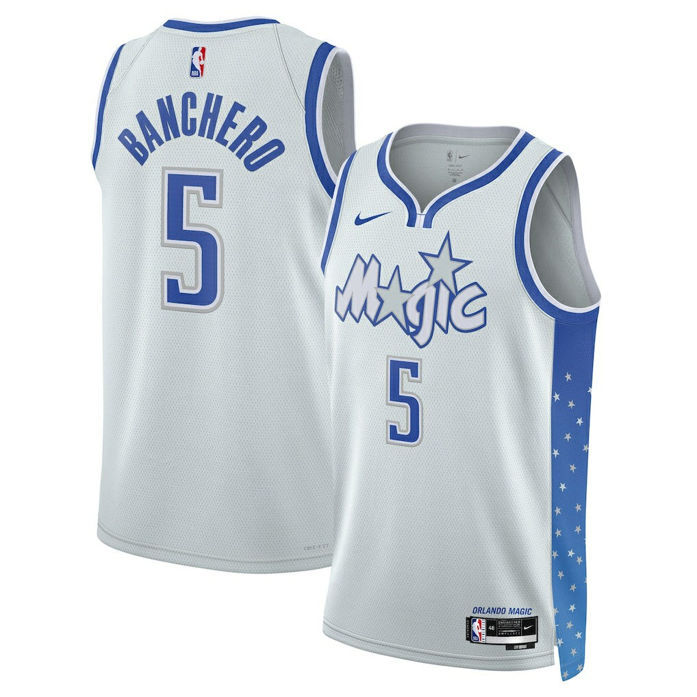 Paolo Banchero Orlando Magic Unisex 2025/26 Swingman Jersey Silver City Edition - Nike