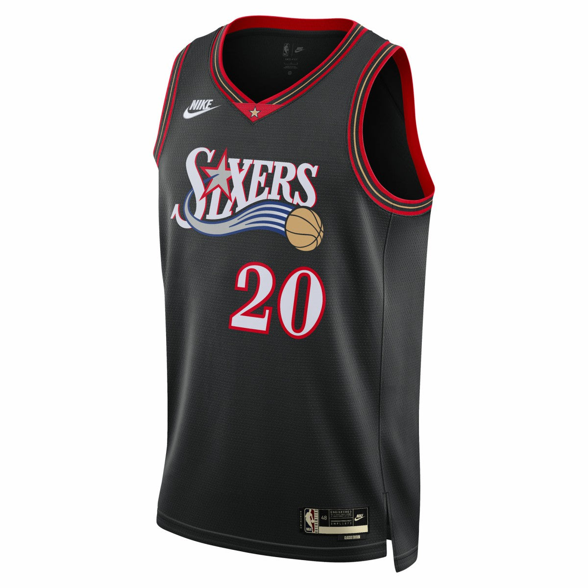 Jared McCain Philadelphia 76ers Unisex Swingman Jersey Classic Edition Black - Nike