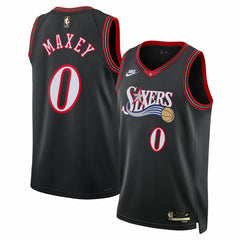 Tyrese Maxey Philadelphia 76ers Unisex Swingman Jersey Classic Edition Black - Nike