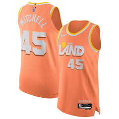 Donovan Mitchell Cleveland Cavaliers Unisex 2025/26 Authentic Jersey City Editi- Orange - Nike