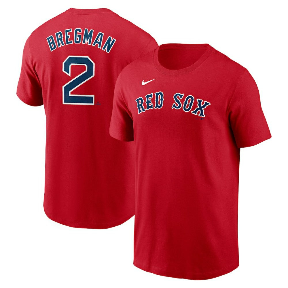 Alex Bregman Boston Red Sox Nike Fuse Name & Number T-Shirt - Red T-shirts