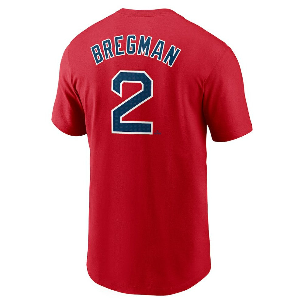 Alex Bregman Boston Red Sox Nike Fuse Name & Number T-Shirt - Red T-shirts