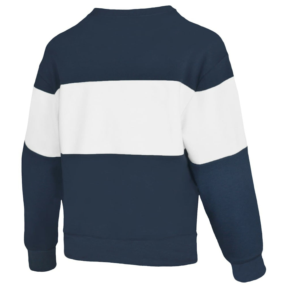 Dallas Cowboys Lauren James Women's Bling Colorblock Terry Sweatshirt - Navy Sweatshirts