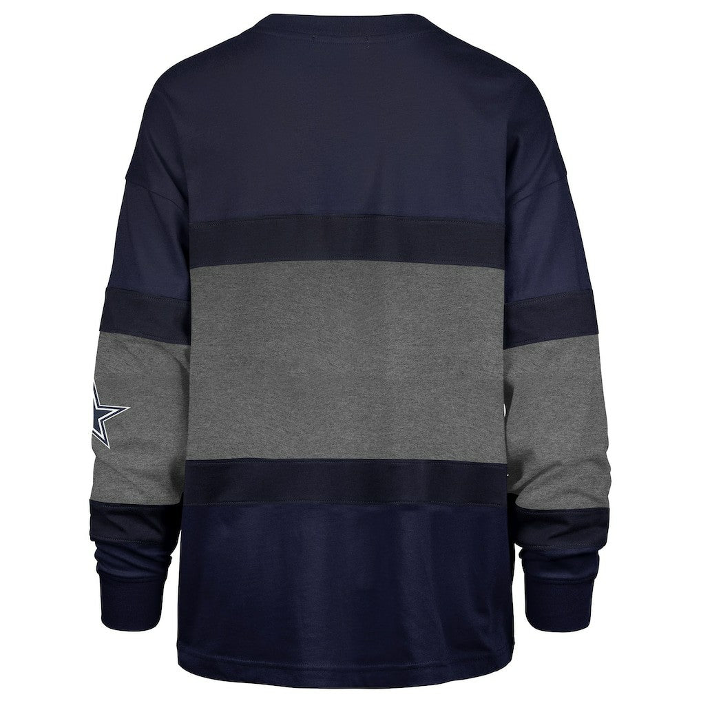 Dallas Cowboys '47 Women's Breezyway Archive Long Sleeve T-Shirt - Navy T-shirts