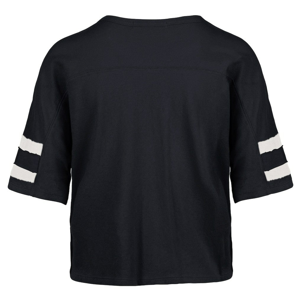 Dallas Cowboys '47 Women's Premier Scout Cropped V-Neck T-Shirt - Navy T-shirts