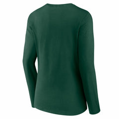 Athletics Women's Logo Long Sleeve V-Neck T-Shirt - Green T-shirts