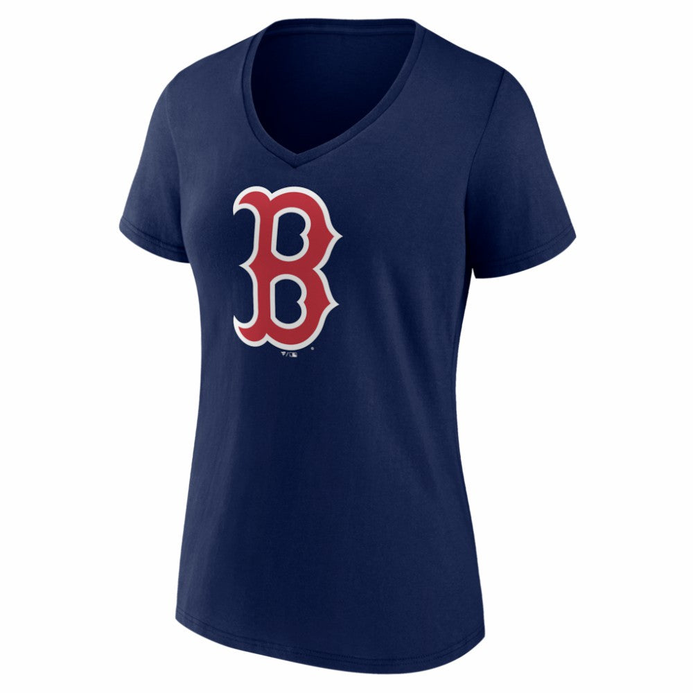 Boston Red Sox Women's Logo V-Neck T-Shirt - Navy T-shirts