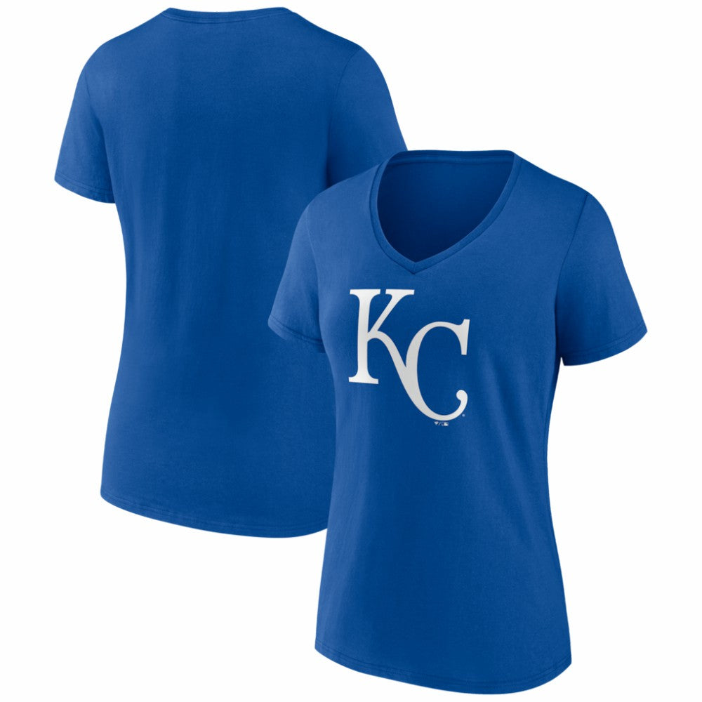 Kansas City Royals Women's Logo V-Neck T-Shirt - Royal T-shirts