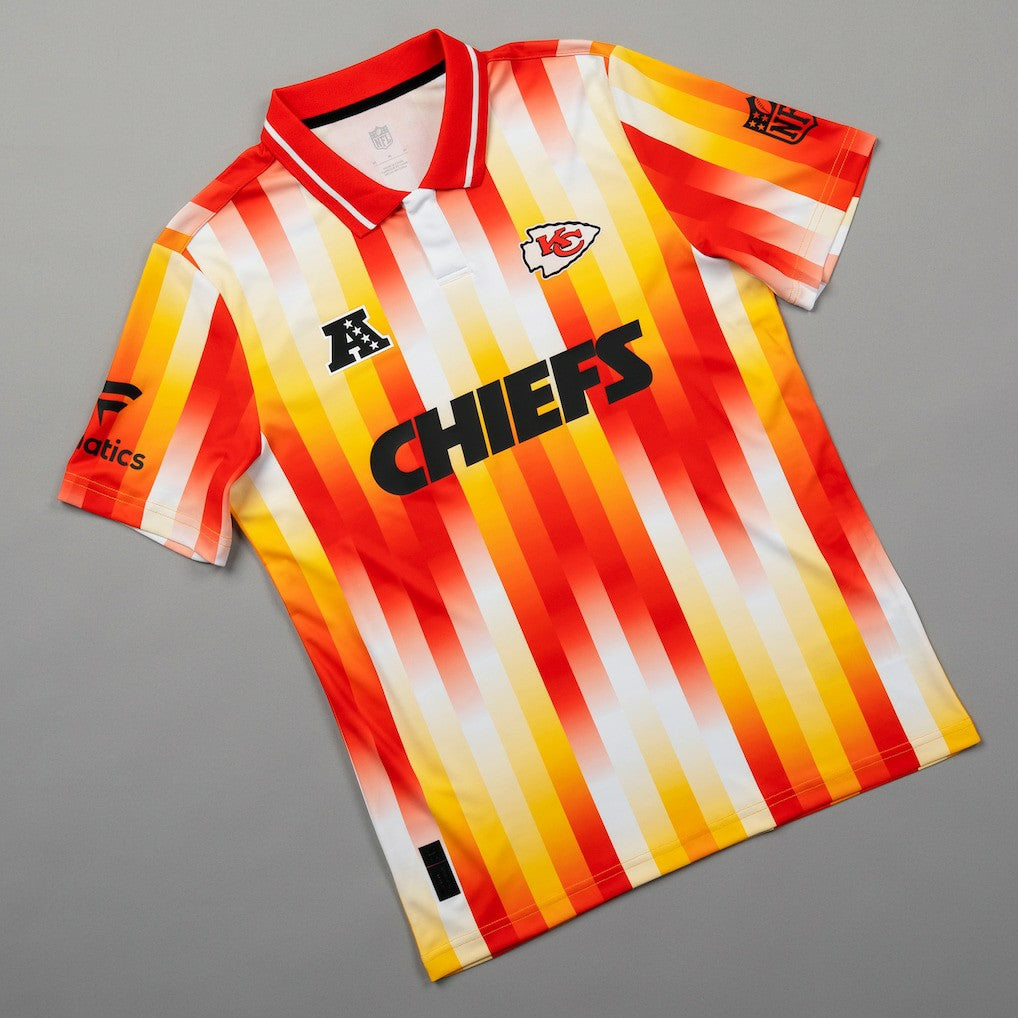 Kansas City Chiefs NFL Football x Football Collared Fan Top - Red Tops