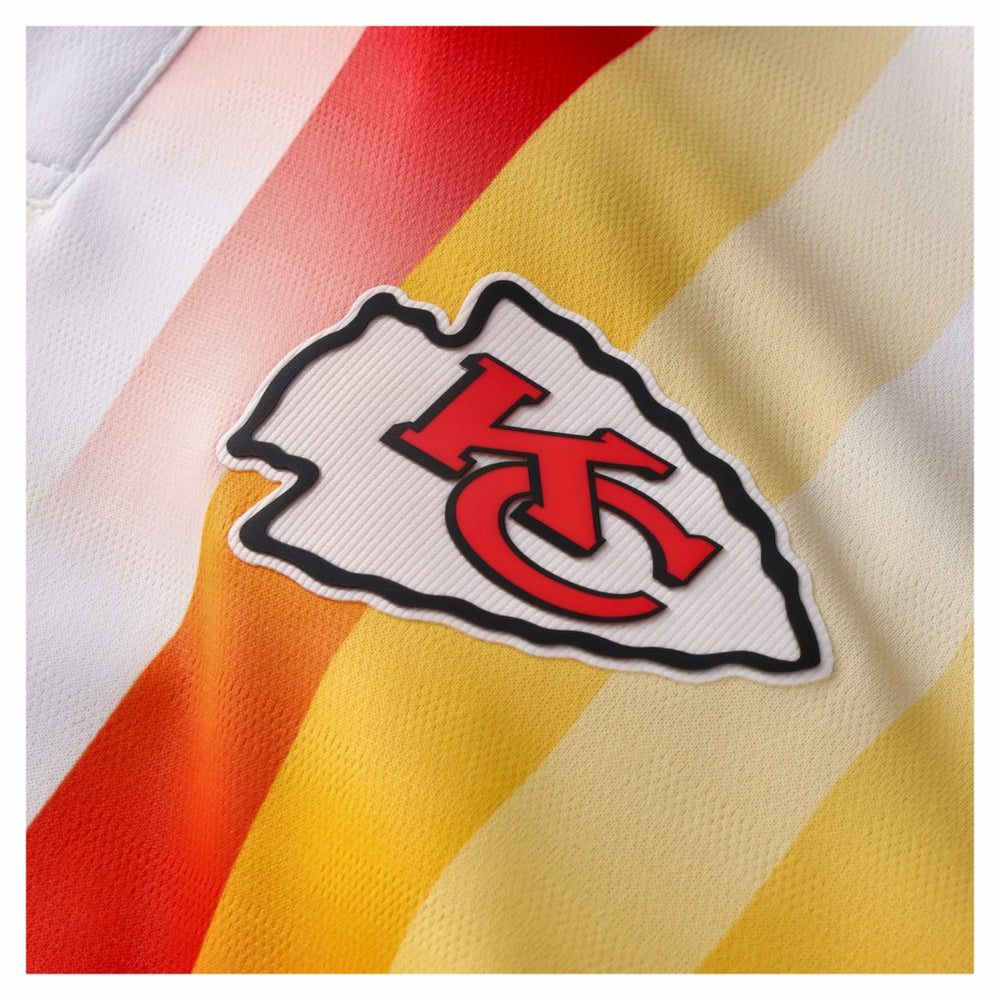 Kansas City Chiefs NFL Football x Football Collared Fan Top - Red Tops