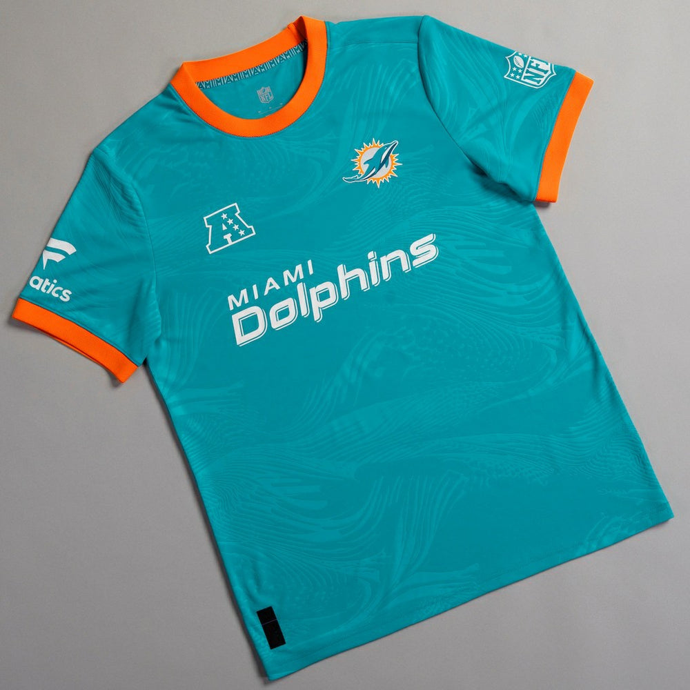 Miami Dolphins NFL Football x Football Fan Top - Aqua Tops