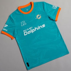 Miami Dolphins NFL Football x Football Fan Top - Aqua Tops