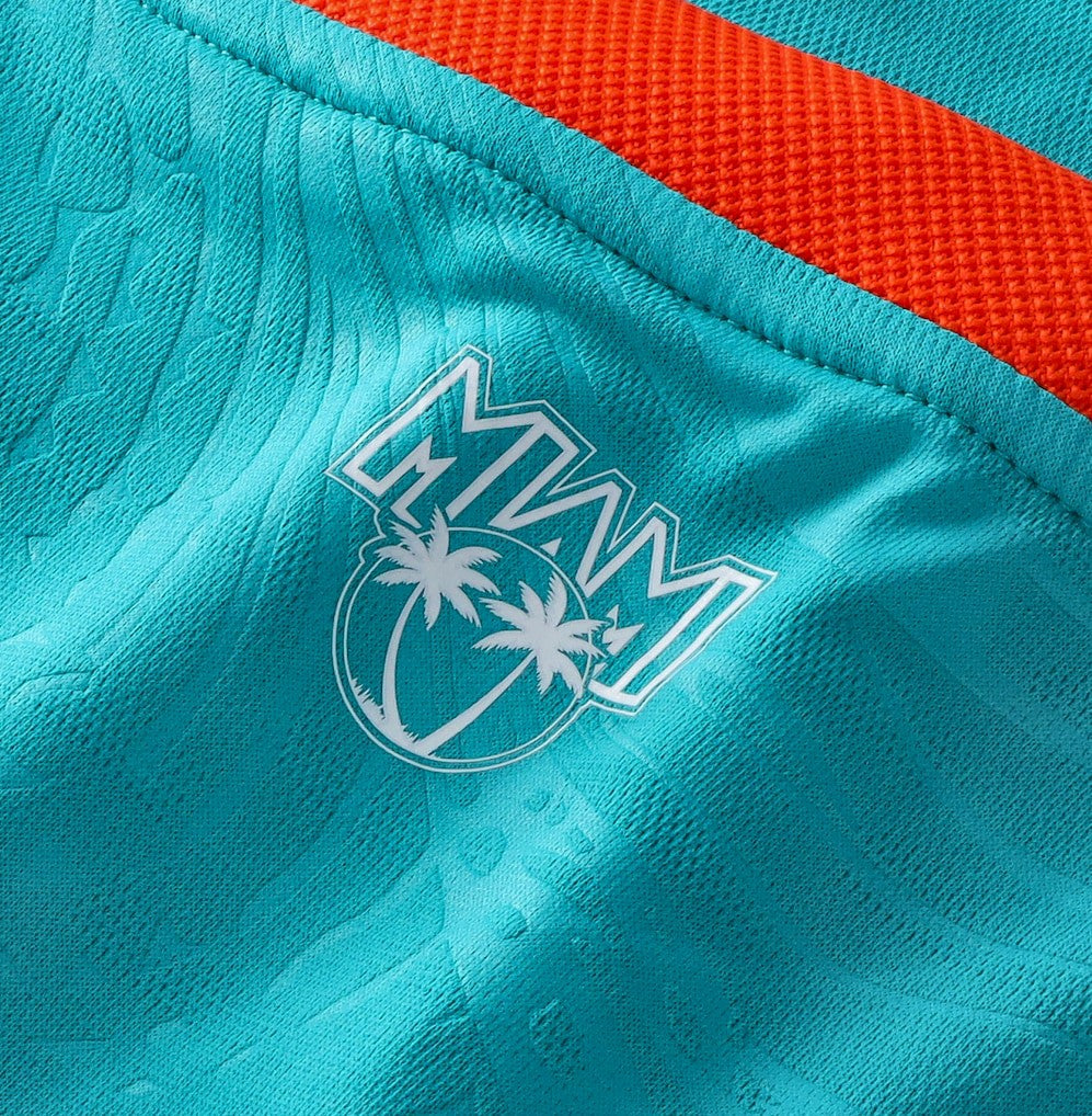 Miami Dolphins NFL Football x Football Fan Top - Aqua Tops