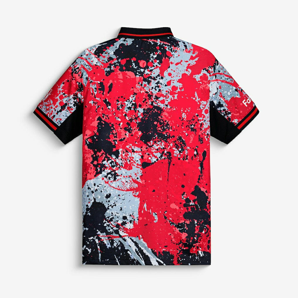 Atlanta Falcons NFL Football x Football Collared Fan Top - Black Tops
