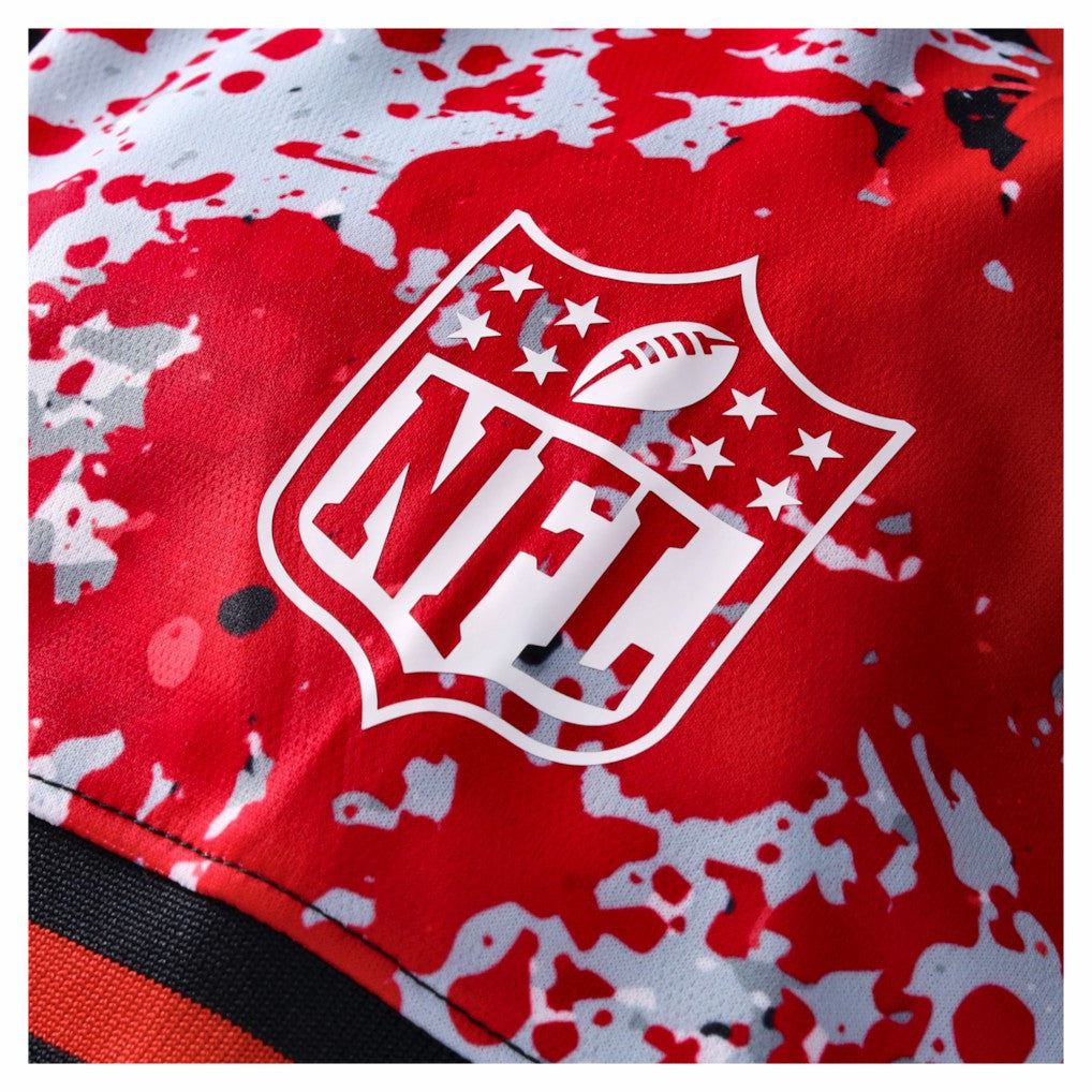 Atlanta Falcons NFL Football x Football Collared Fan Top - Black Tops