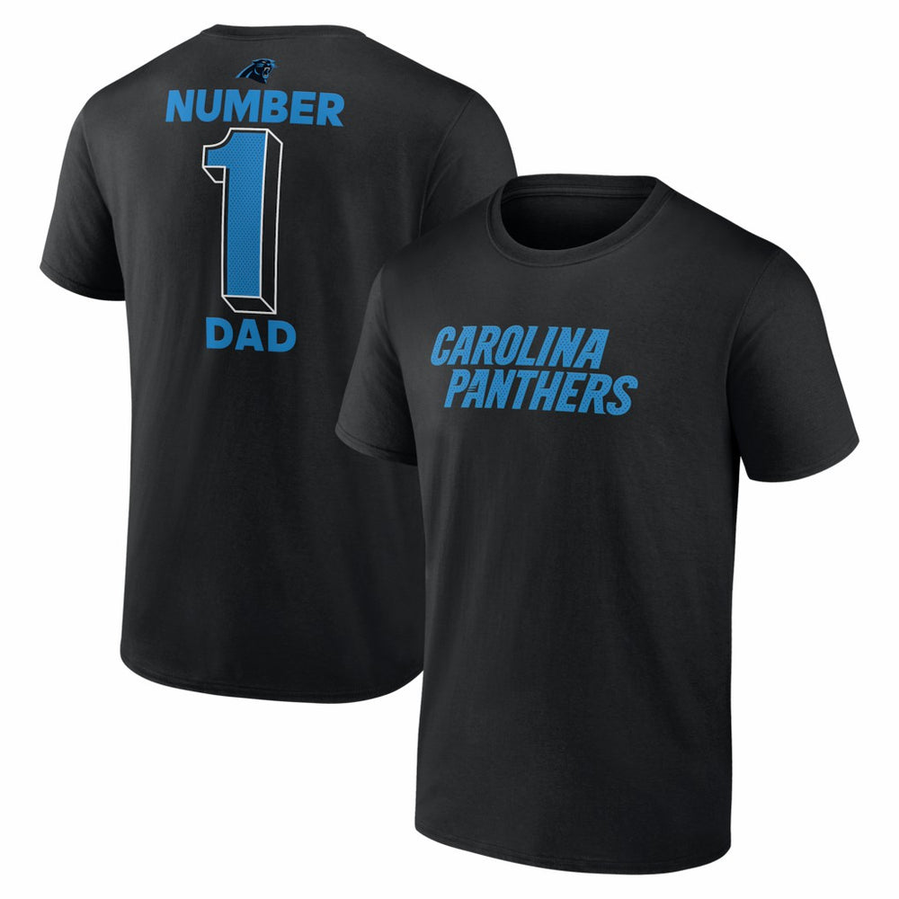 Carolina Panthers #1 Dad Jersey T-Shirt - Black T-shirts