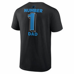 Carolina Panthers #1 Dad Jersey T-Shirt - Black T-shirts