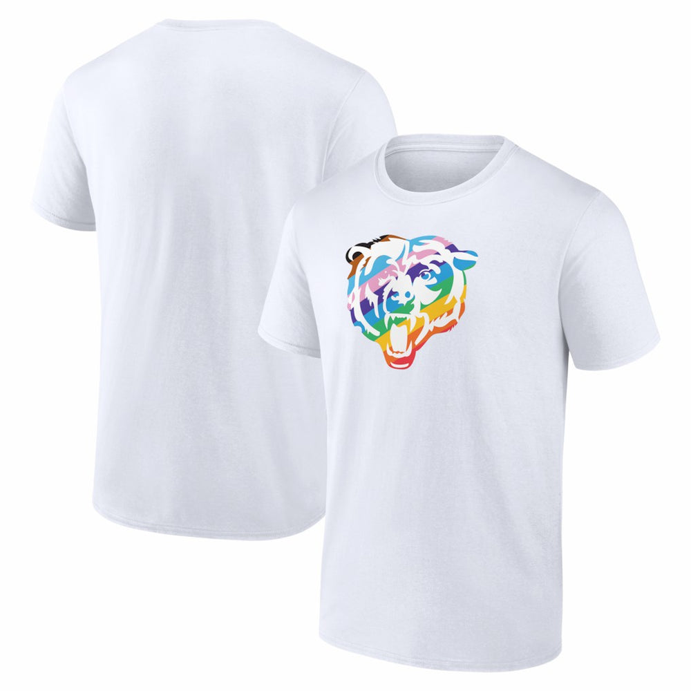 Chicago Bears Logo Pride T-Shirt - White T-shirts