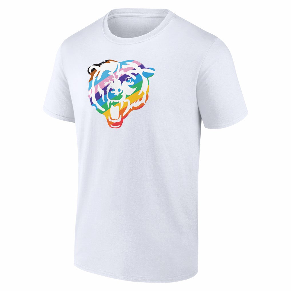 Chicago Bears Logo Pride T-Shirt - White T-shirts