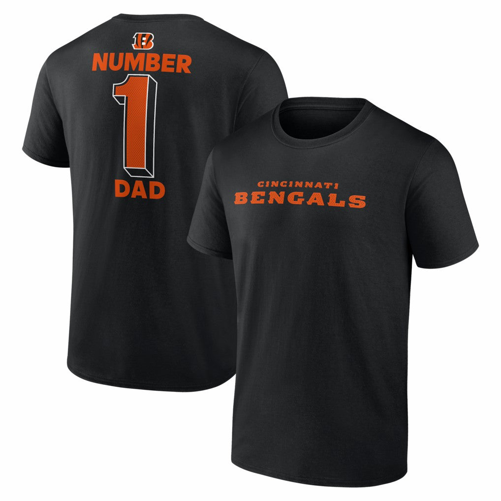 Cincinnati Bengals #1 Dad Jersey T-Shirt - Black T-shirts