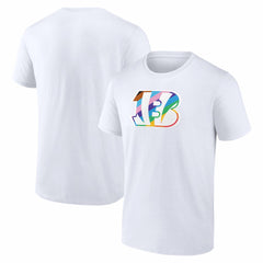 Cincinnati Bengals Logo Pride T-Shirt - White T-shirts