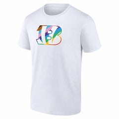 Cincinnati Bengals Logo Pride T-Shirt - White T-shirts