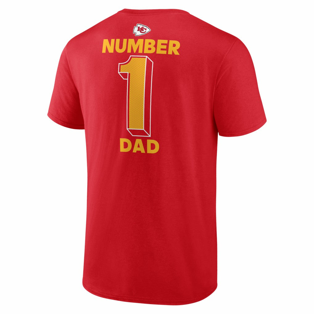 Kansas City Chiefs #1 Dad Jersey T-Shirt - Red T-shirts