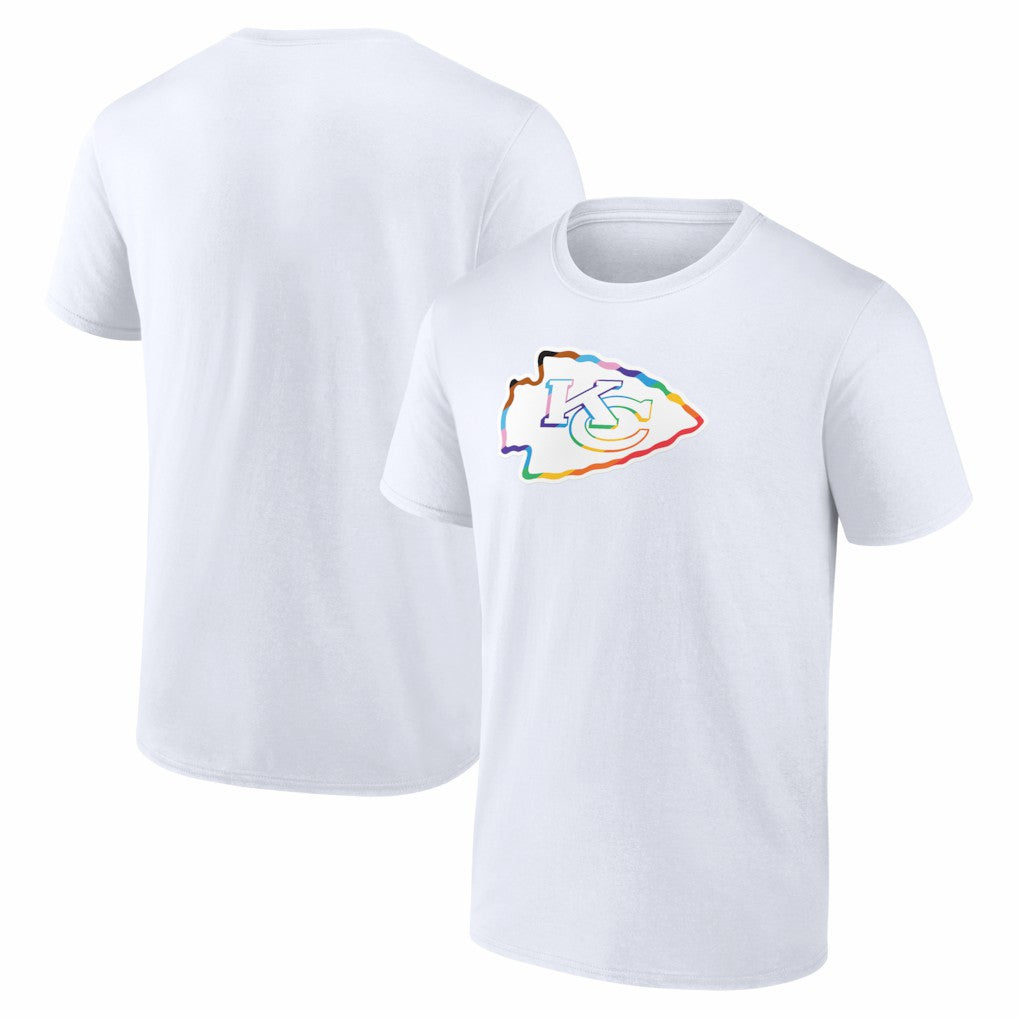 Kansas City Chiefs Logo Pride T-Shirt - White T-shirts