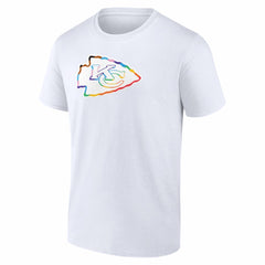 Kansas City Chiefs Logo Pride T-Shirt - White T-shirts