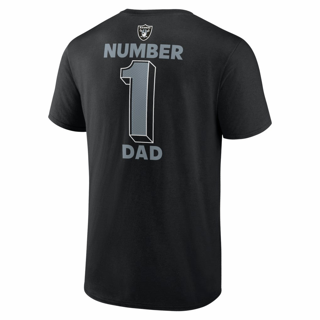 Las Vegas Raiders #1 Dad Jersey T-Shirt - Black T-shirts