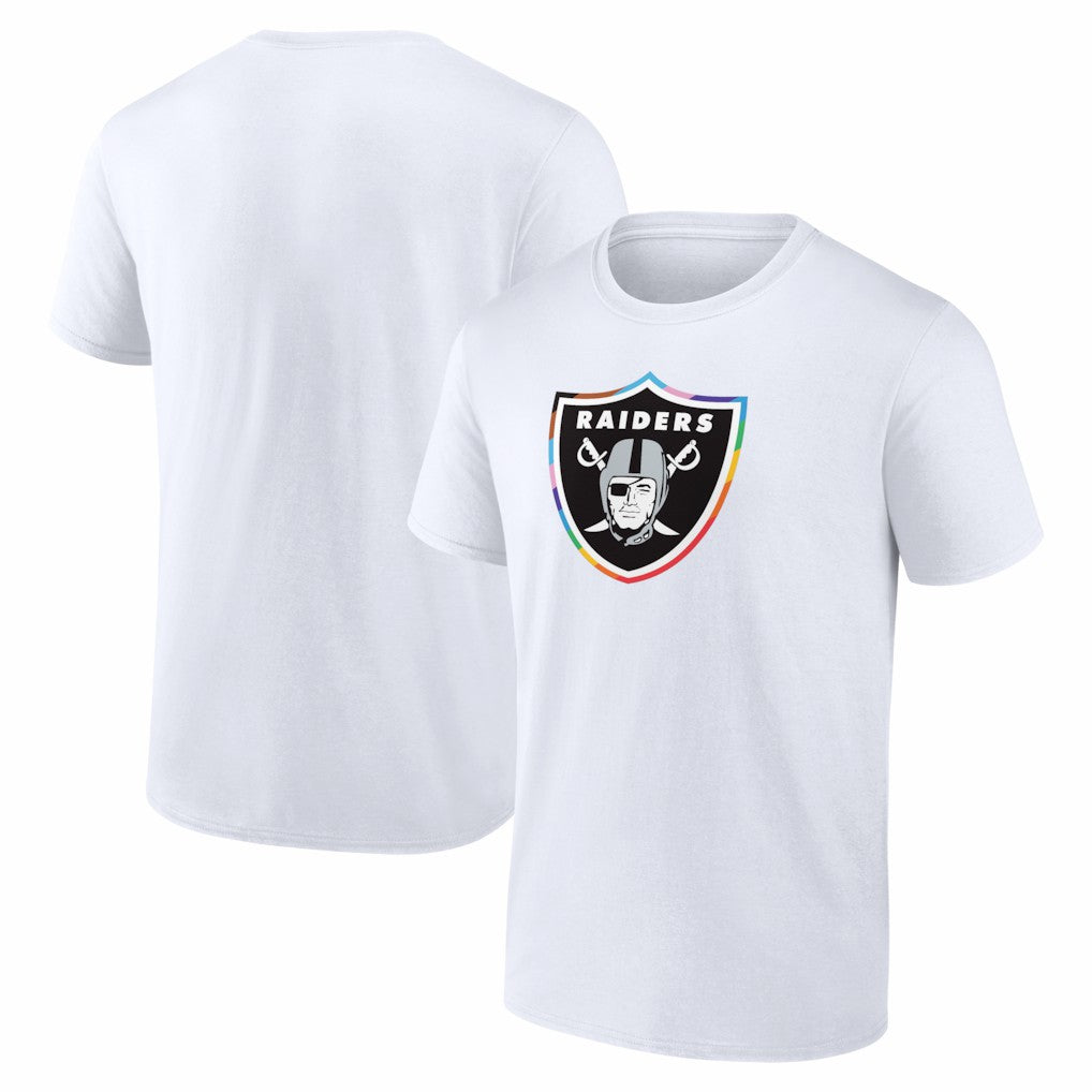 Las Vegas Raiders Logo Pride T-Shirt - White T-shirts