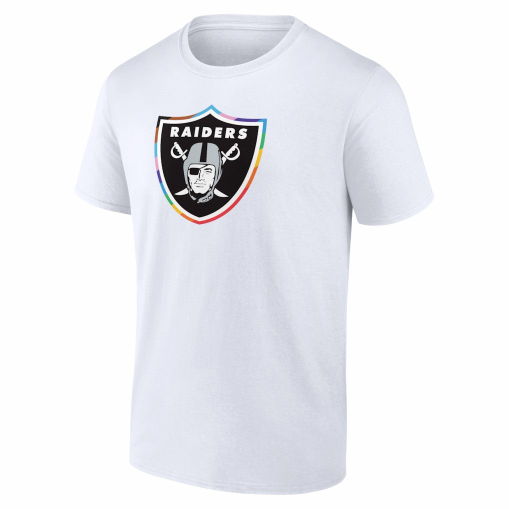 Las Vegas Raiders Logo Pride T-Shirt - White T-shirts