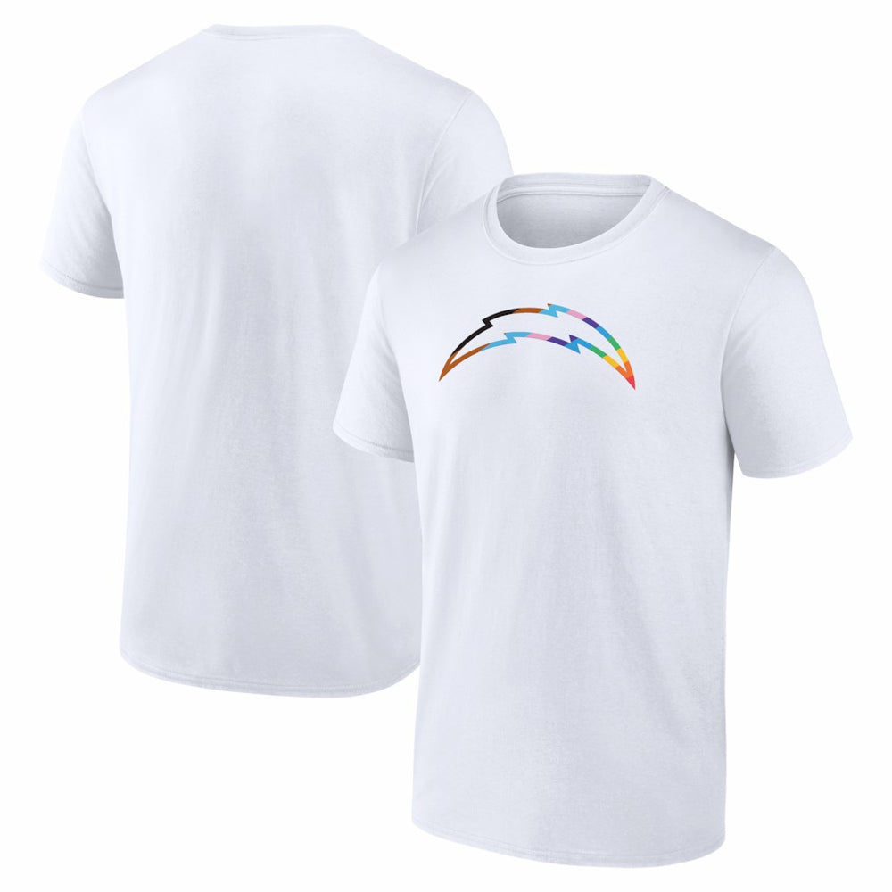 Los Angeles Chargers Logo Pride T-Shirt - White T-shirts