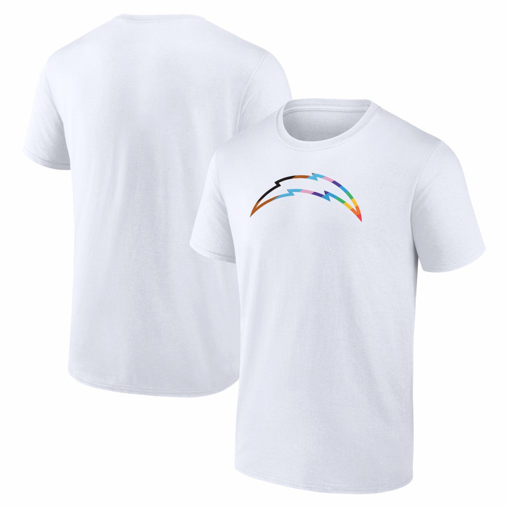 Los Angeles Chargers Logo Pride T-Shirt - White T-shirts