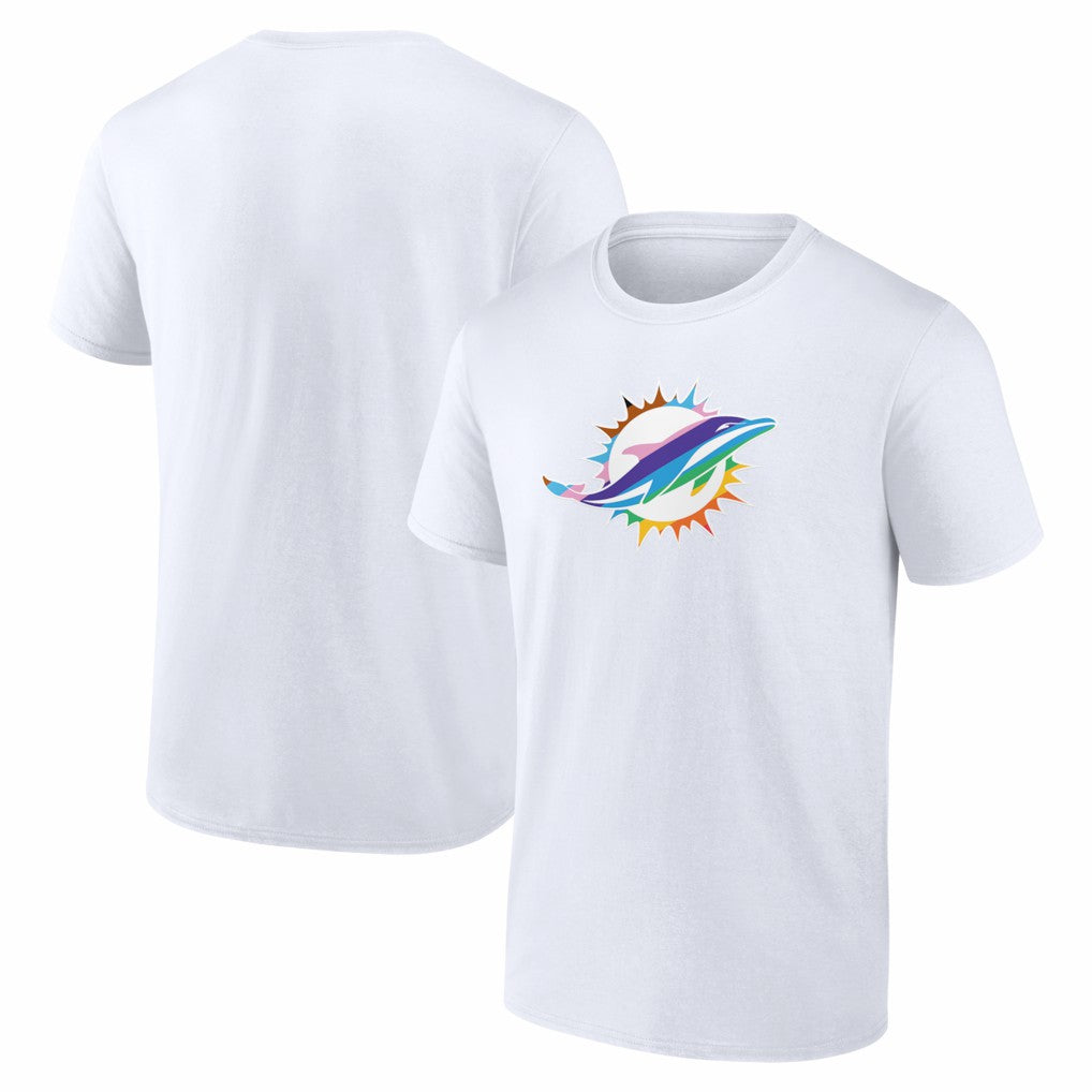 Miami Dolphins Logo Pride T-Shirt - White T-shirts