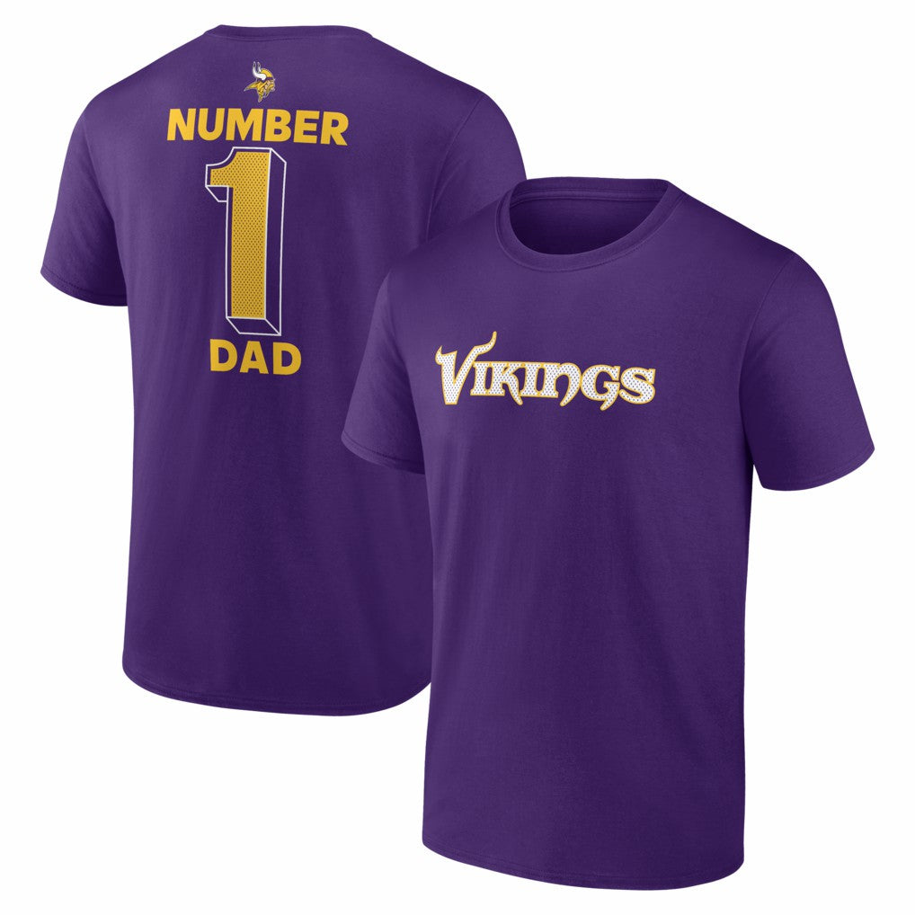 Minnesota Vikings #1 Dad Jersey T-Shirt - Purple T-shirts