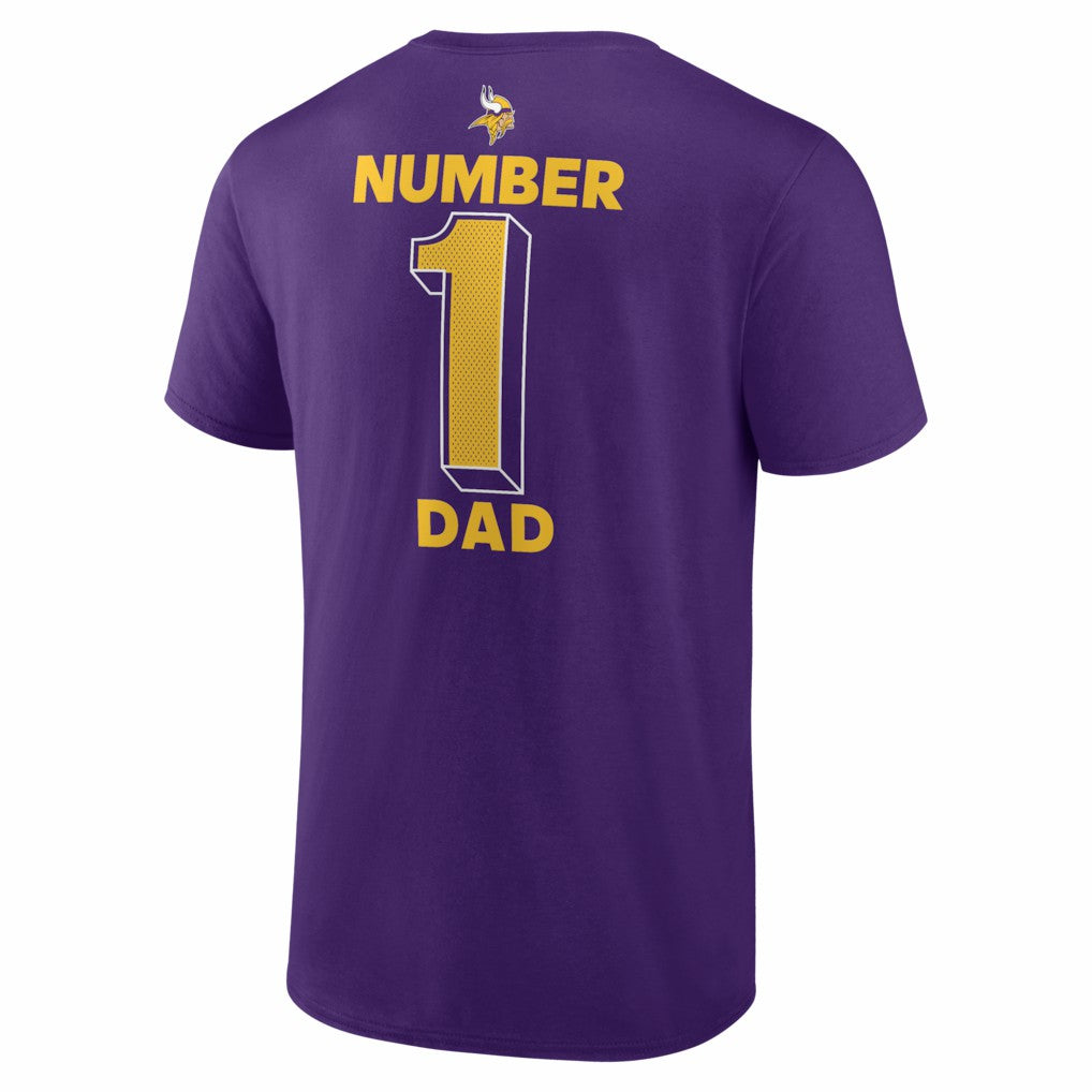Minnesota Vikings #1 Dad Jersey T-Shirt - Purple T-shirts