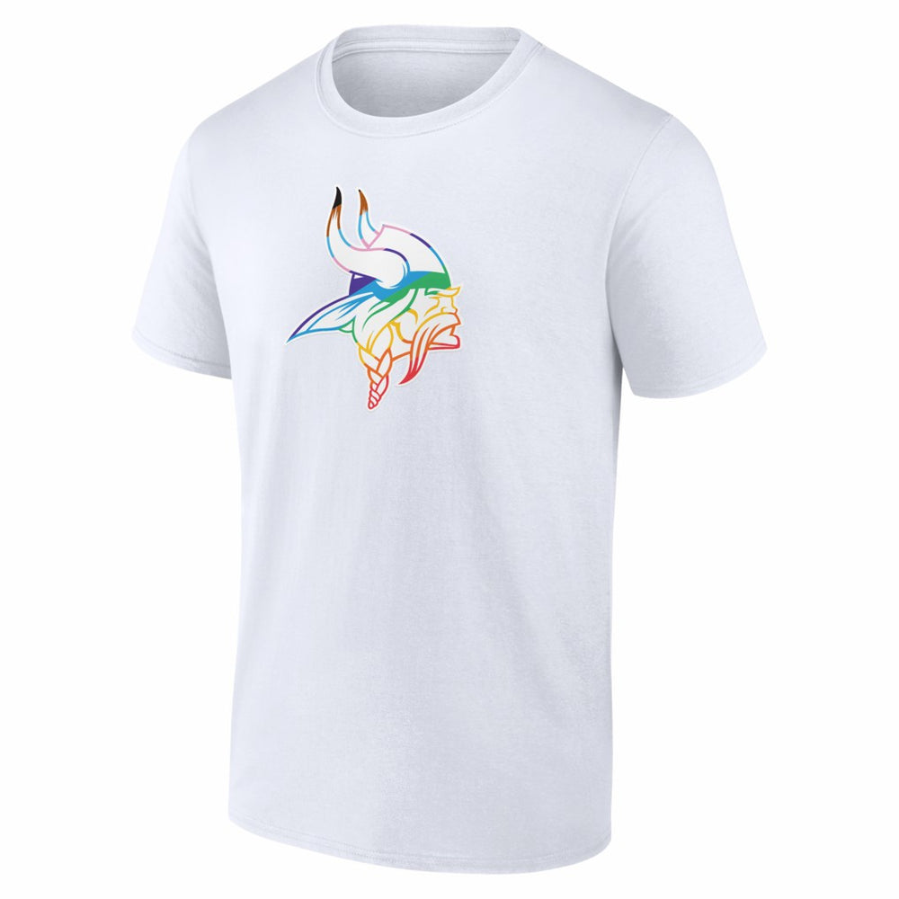 Minnesota Vikings Logo Pride T-Shirt - White T-shirts