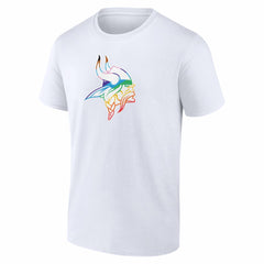Minnesota Vikings Logo Pride T-Shirt - White T-shirts