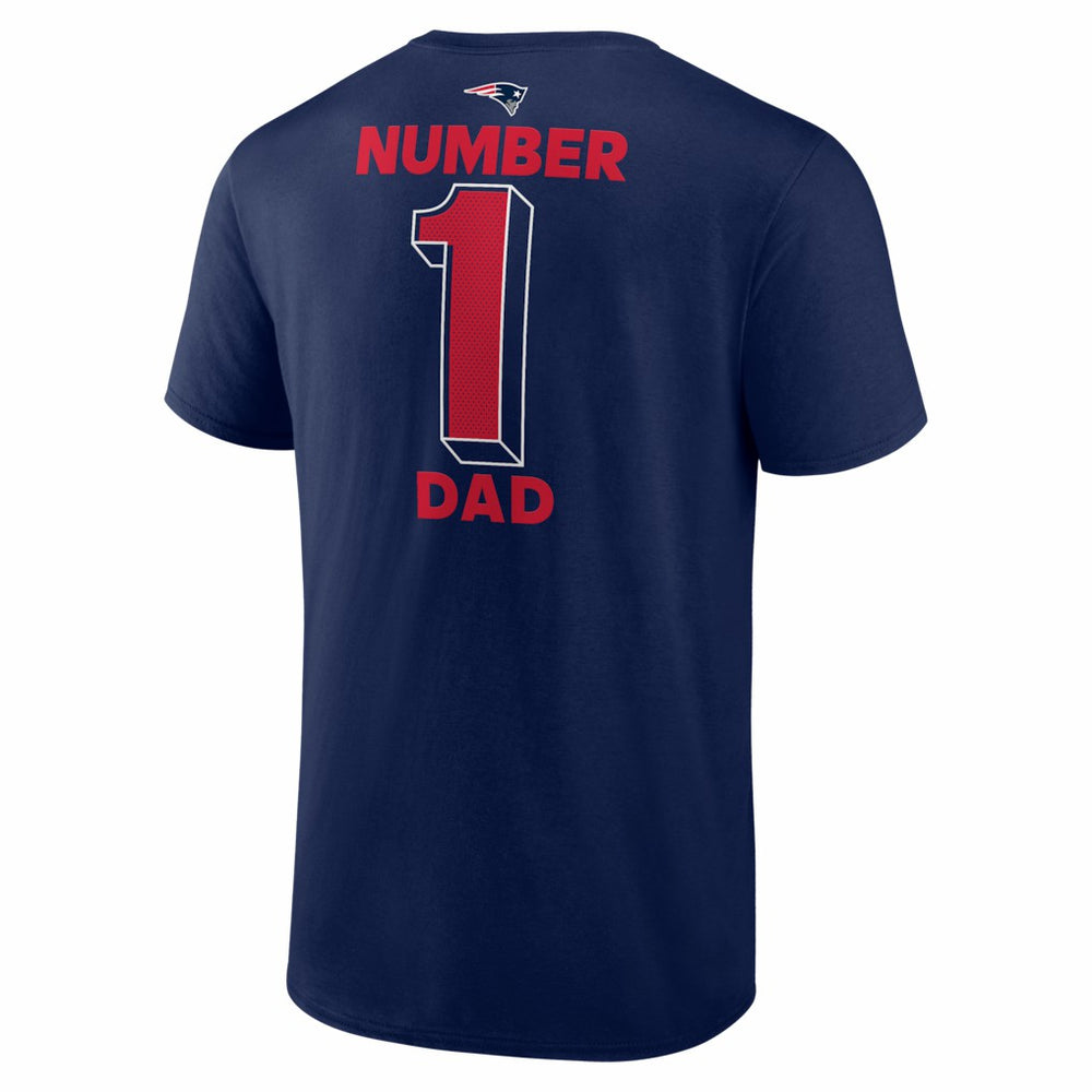 New England Patriots #1 Dad Jersey T-Shirt - Navy T-shirts