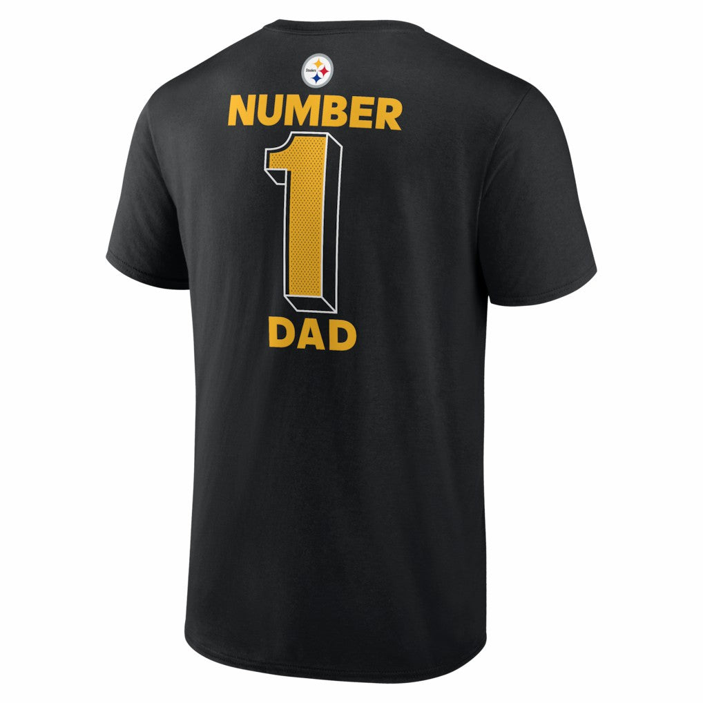 Pittsburgh Steelers #1 Dad Jersey T-Shirt - Black T-shirts
